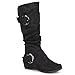 Journee Collection Womens Extra Wide Calf Slouch Buckle Knee High Boots