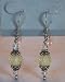 Yellow Mat and Clear Swarovski Crystal Earrings