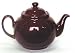 Teapot 4 Cup Capacity in Betty Style-burgundy Color