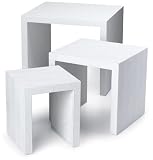 Cote d'Azur   Set of 3 Nesting Tables - Faux Crocodile/Wood