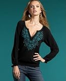 INC International Concepts Embroidered Long-Sleeved Peasant Top