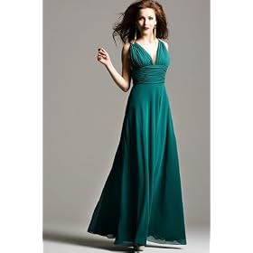 Deep Emerald Evening Gowns by Faviana