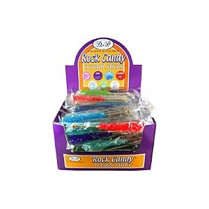 Rock Candy Swizzle Sticks Assorted 60 Singles Display by 
