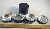 Four Piece NEW STYLE 2 1/4" Herb, Spice or Tobacco Pollen Grinder -Blue