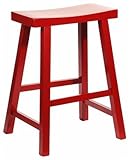 Whitewood 1S64-682 Saddle Seat Stool - 24" Red