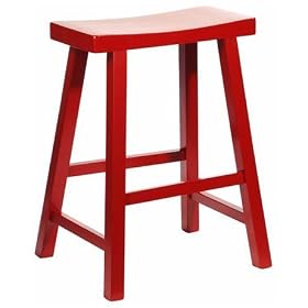 Click here to buy Whitewood 1S64-683 Dining Essentials Wooden Bar Height Stool - Red .