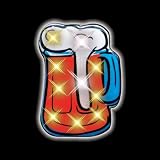 Beer Mug Flashing Blinking Light Up Body Lights Pins (25-Pack)