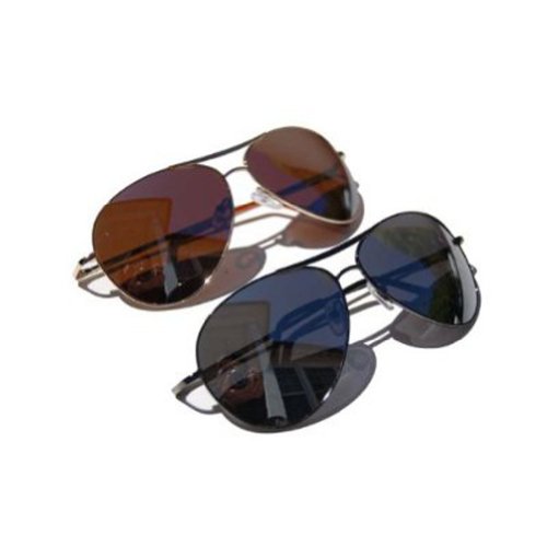 QLook Aviator Curved Sunglasses w/Mirrored Lens -2 lot
