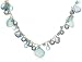 14k Yellow Gold Silver Freshwater Pearl, Apatite, Blue Topaz and Chalcedony Necklace