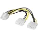 Wentronic Internes Stromkabel (2x 5,25mm Stecker auf PCI Express 8-polig) schwarz