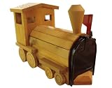 Choo Choo red cedar mailbox