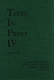 An Index to Tests, Test Reviews, and the Literature on Specific Tests (Tests in Print) (Tests in Print)