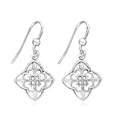41Zv40g3NzL. SL160  Sterling Silver Celtic Fleur de Lis Dangle Earrings Reviews