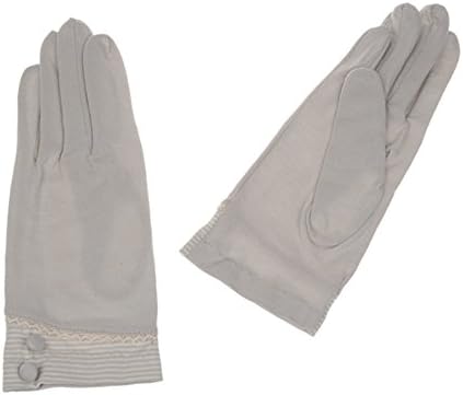 New Fashion Summer Women Uv Protection Sun Gloves Solid Color Cycling Driving Gloves (Light Grey)