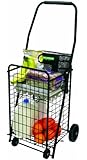 The Faucet Queens 16713 Pop 'n Shop Cart with Shelf, Black