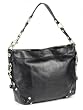 Authentic Coach Pebbled Leather Chain Side Carly Hobo Handbag 15251 Black