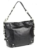 Authentic Coach Pebbled Leather Chain Side Carly Hobo Handbag 15251 Black