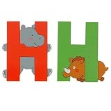 Jungle Alphabet Wooden Letter - H