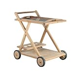 Arbora Teak Wood Outdoor Serving Cart Arbora Teak Wood Outdoor Serving Cart