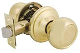 Master Lock CAC0403 Residential Knob Lockset, Modified Ball Knob Passage Lock, Polished Brass