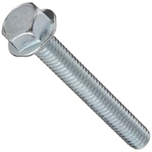 Grade 5 Steel Serrated Flange Bolt, Zinc Plated Finish, Hex Head, UNC Threads, Hex Head, Meets IFI-111 (2002)/SAE J429 (1999)/ASTM B633 Specifications, 3/8"-16 Thread Size, 1-1/4" Length, Fully Threaded, Pack Of 25