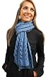 Handmade Artisan Scarf - Knitting Masterpiece Collection - Cottage Blue II (Knitted 100% By Hand)