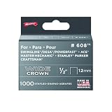 Arrow Fastener 608 Wide Crown Swingline Heavy Duty 1/2-Inch Staples, 1,000-Pack