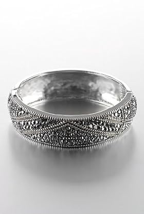 Multi-Faceted Bead Decorative Bangle