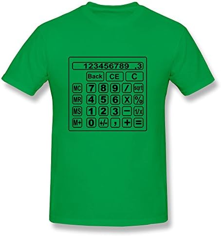 AHOO Men's Tee Math Calculator ForestGreen Size XL