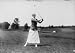 1908 photo Miss E. Pickhardt Miss E. Pickhardt swinging golf club.