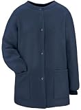 Navy Blue Fleece Scrub Jacket