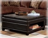 Contemporary Dark Brown Cody Ottoman With Storage