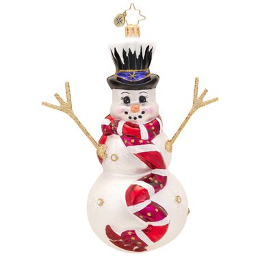 Christopher Radko Snowflake Glider Glass Christmas Ornament 2014