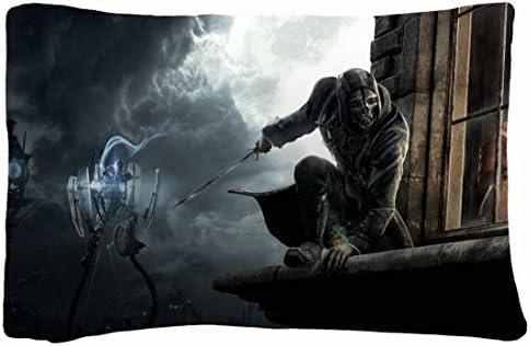 Queen Size Decorative PillowCase -Nature Night video games night clocks fantasy art machines masks artwork bethesda softworks swords dishonored Nature Night