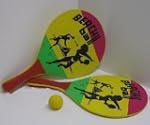 Beachball SET Holz, Strandspiel, 2 Sc...
