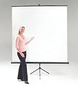 Budget ET1000 Tripod Protable Projector Screen - 125 x 125cm