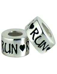 Run Pandora Style Bead, Compatible with Chamilia, Biagi, Troll & Pandora