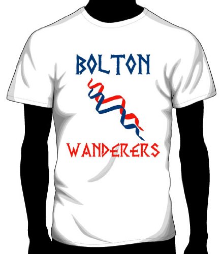 Bolton Wanderers Basic Logo Soccer Tee, Adult X-Large - White