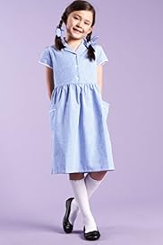 Plus Fit Easy to Iron Pure Cotton Gingham School Dress