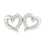 Heart Stud Earrings Cz