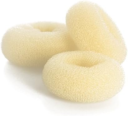 Hot Hair Donut Bun Ring Styler Maker Brown 1 Set 3 Pieces( 1 Small 1 Medium 1 Large)