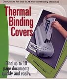Office Products : QuikFinish PM9013 Clear Front/White Spine and Back Thermal Binding Covers with 1/16' Spine, Quantity 25