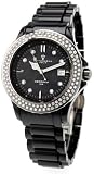 Ceramic Ladies Crystal Bling Black Pearl Watch Sottomarino SM70008-A