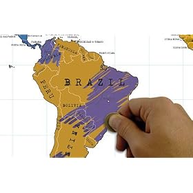 Luckies Scratch Map Personalised World Map