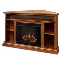Real Flame Churchill Electric Corner Fireplace in Oak