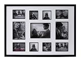 Kitchen & Housewares : Present Time Photoframe Big Collection wood black holds 11 photos of various sizes