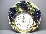 GRAPES 3-Dimensional 12 Wall Grape Clock BRAND NEW!
