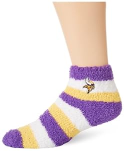 NFL Minnestoa Vikings Women's Fuzzy Sleep Socks, One Size