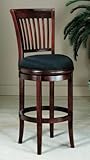Hillsdale Oakview 24-Inch Swivel Counter Stool, Cherry Finish with Ribbed B ....