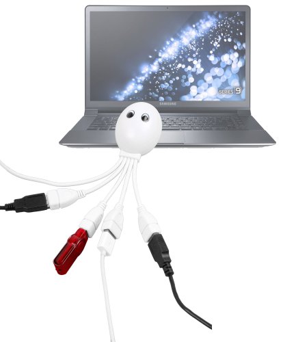 DURAGADGET Octopus USB 2.0 Foremost Speed 4 Port Hub Splitter For Samsung Chromebook Series 5 12.1, Samsung 900X4C 15-inch Laptop - (Intel Centre i5 3317UM 1.7GHz, 128GB SSD, Windows 7 Domestic Premium 64-Bit) And Sony Vaio SVE1711X1EB